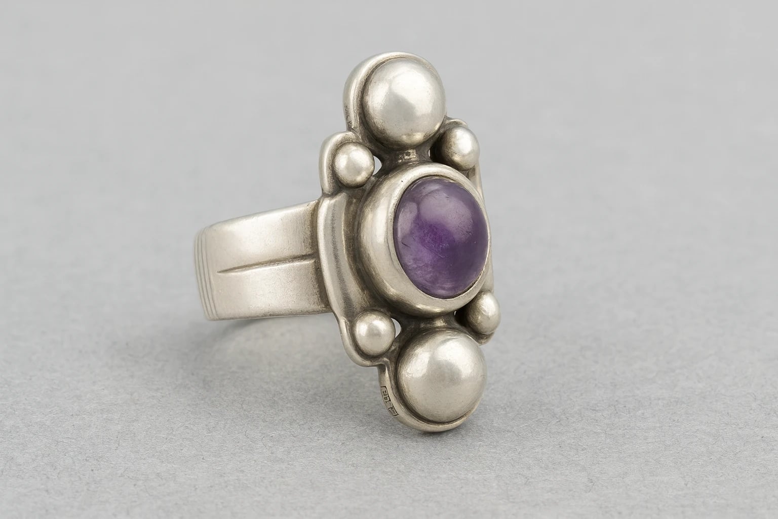 William Spratling Wide Band Amethyst Ring