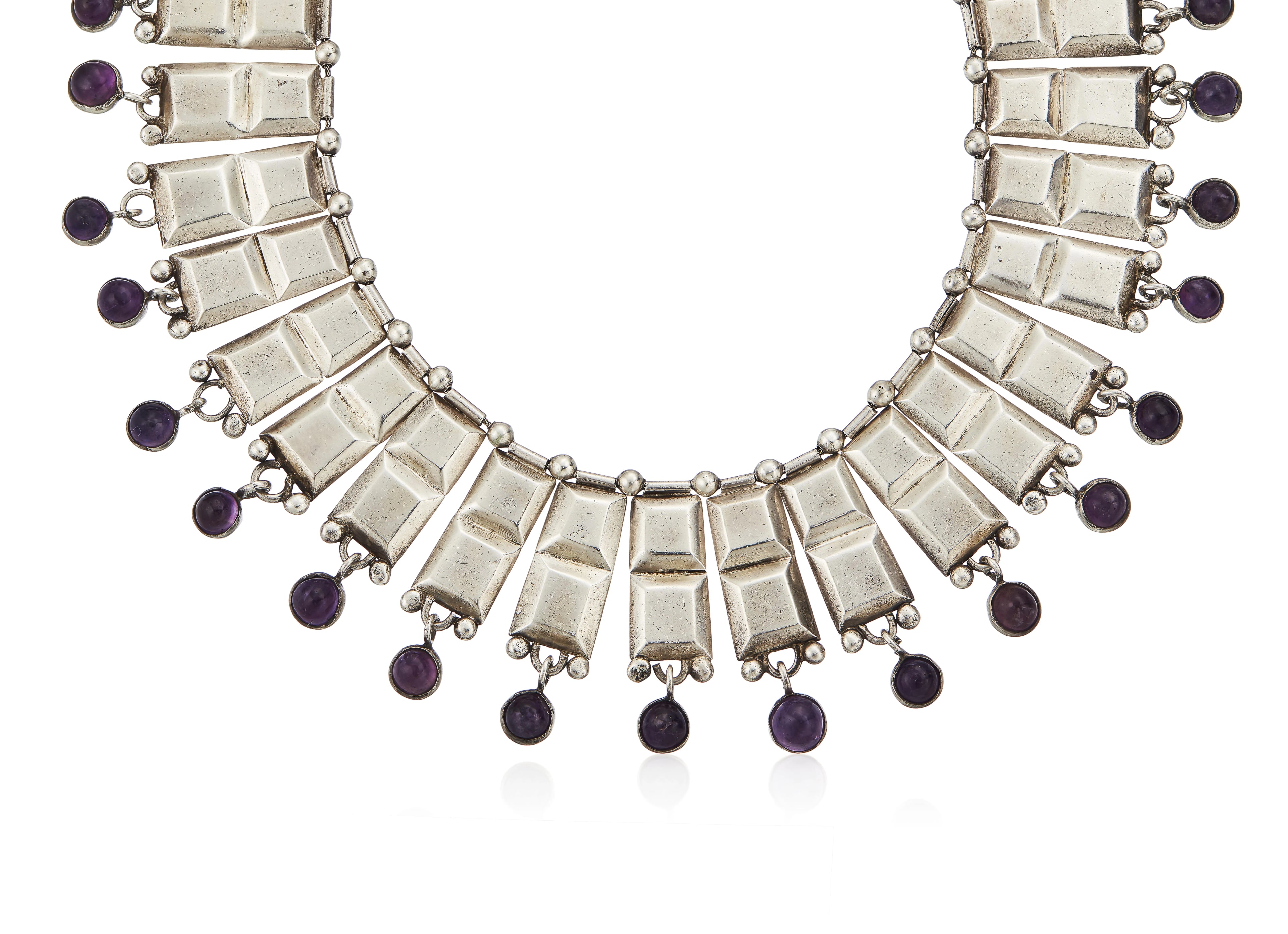 William Spratling Kit Kat Amethyst Necklace