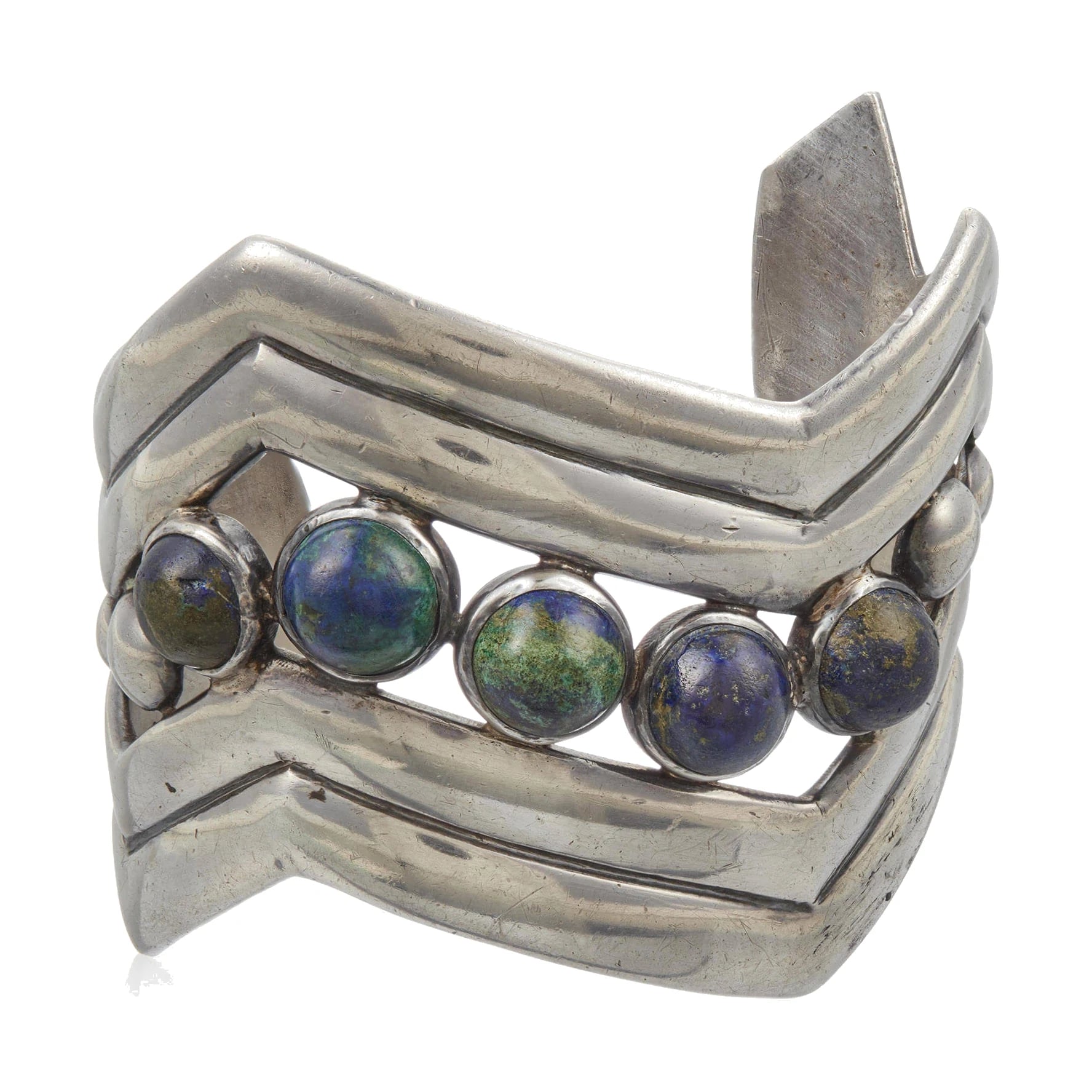 William Spratling Azurmalachite Zig-Zag Cuff