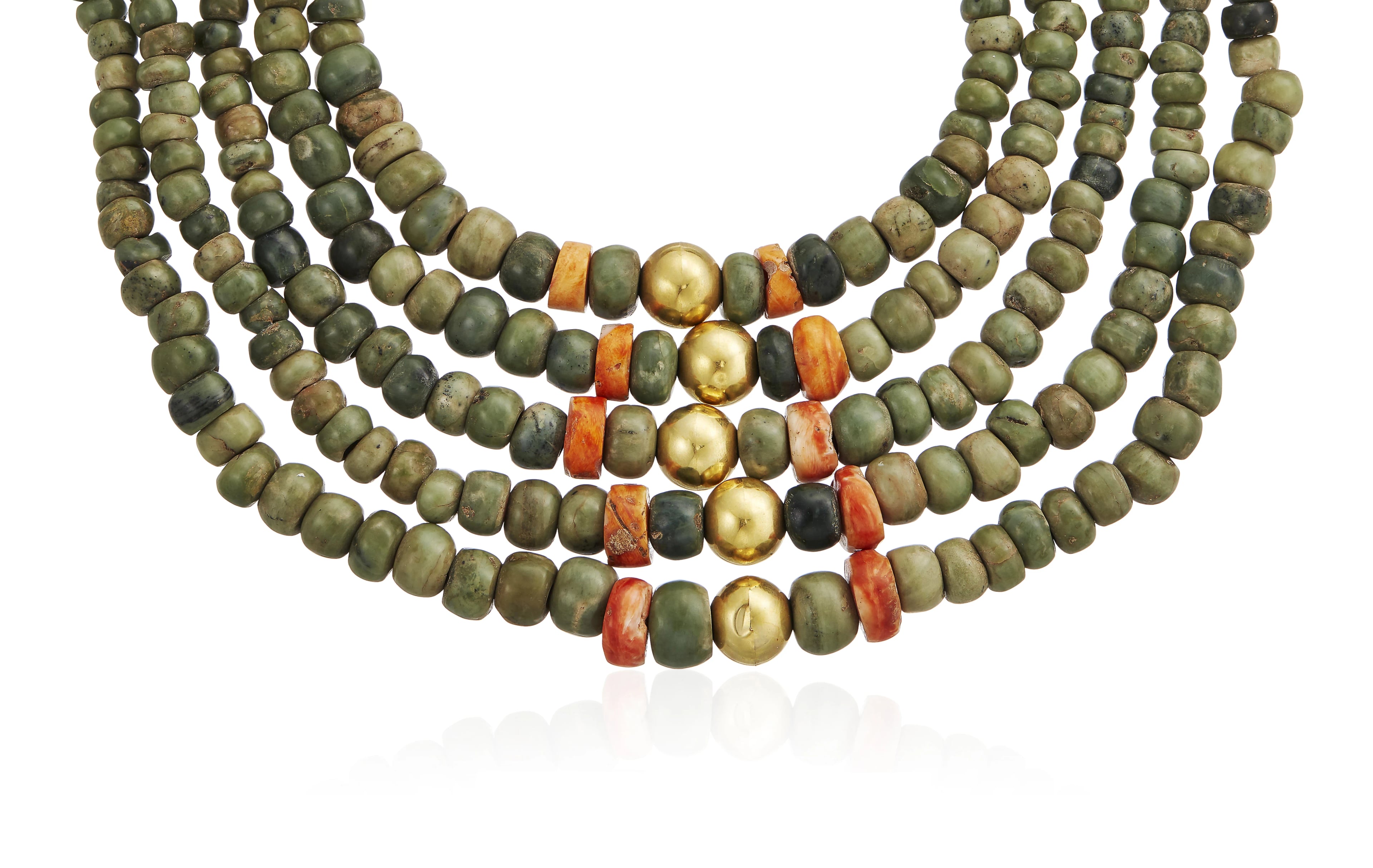 William Spratling Hardstone and Spiny Oyster Necklace