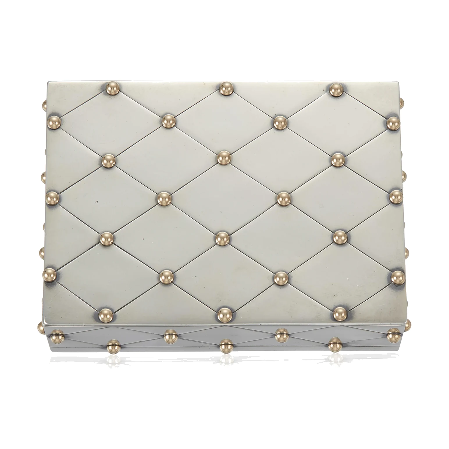 William Spratling Rectangular Box with Gold Beads