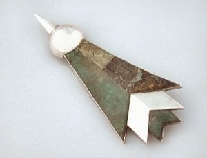 William Spratling Azur-Malachite Arrow Brooch