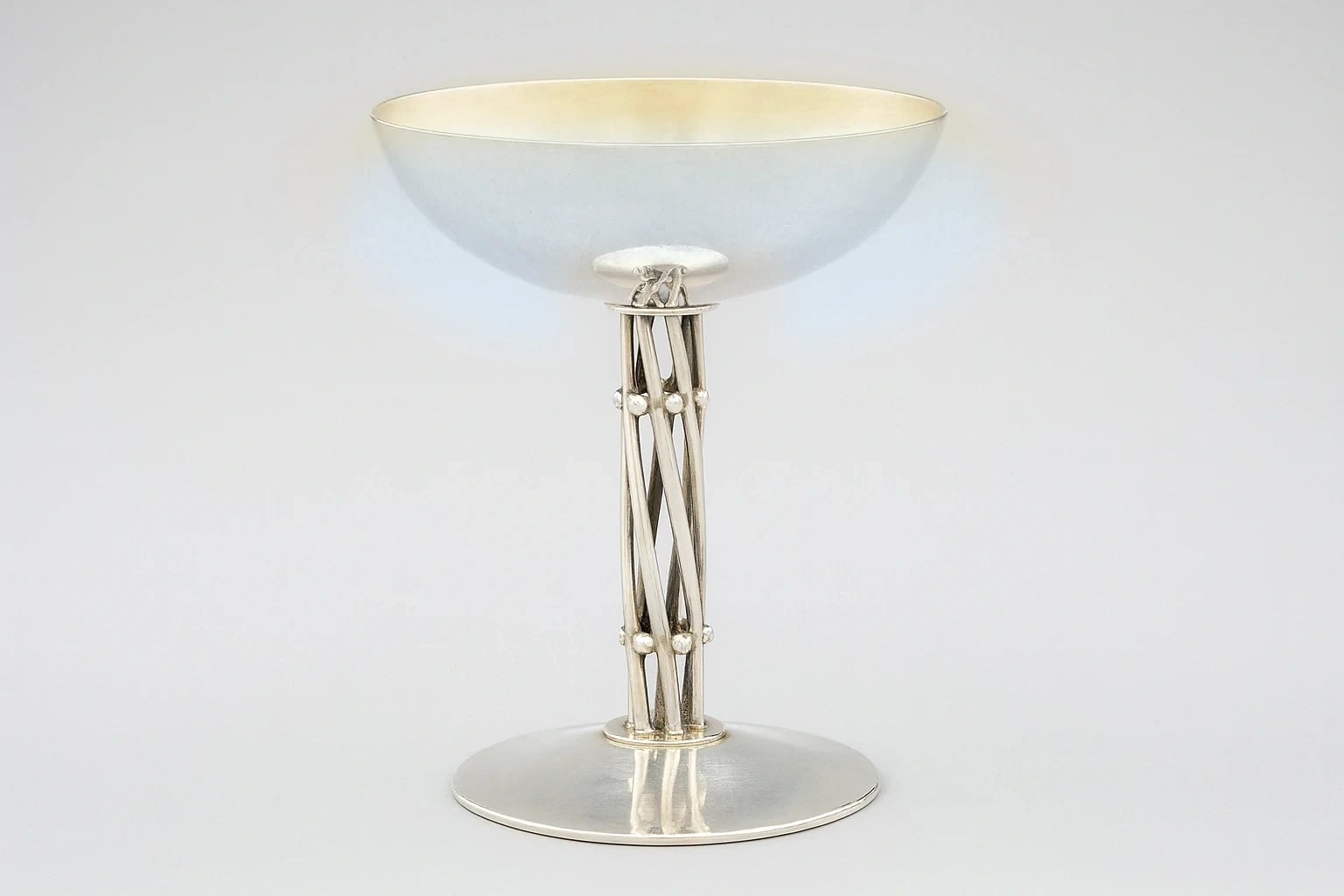William Spratling Champagne Goblet with Spiral Stem